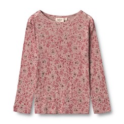 Wheat wool T-shirt LS - Cherry flowers